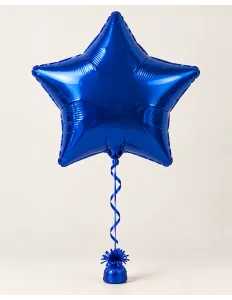 Синяя звезда 43 см с гелием | Николь Букет